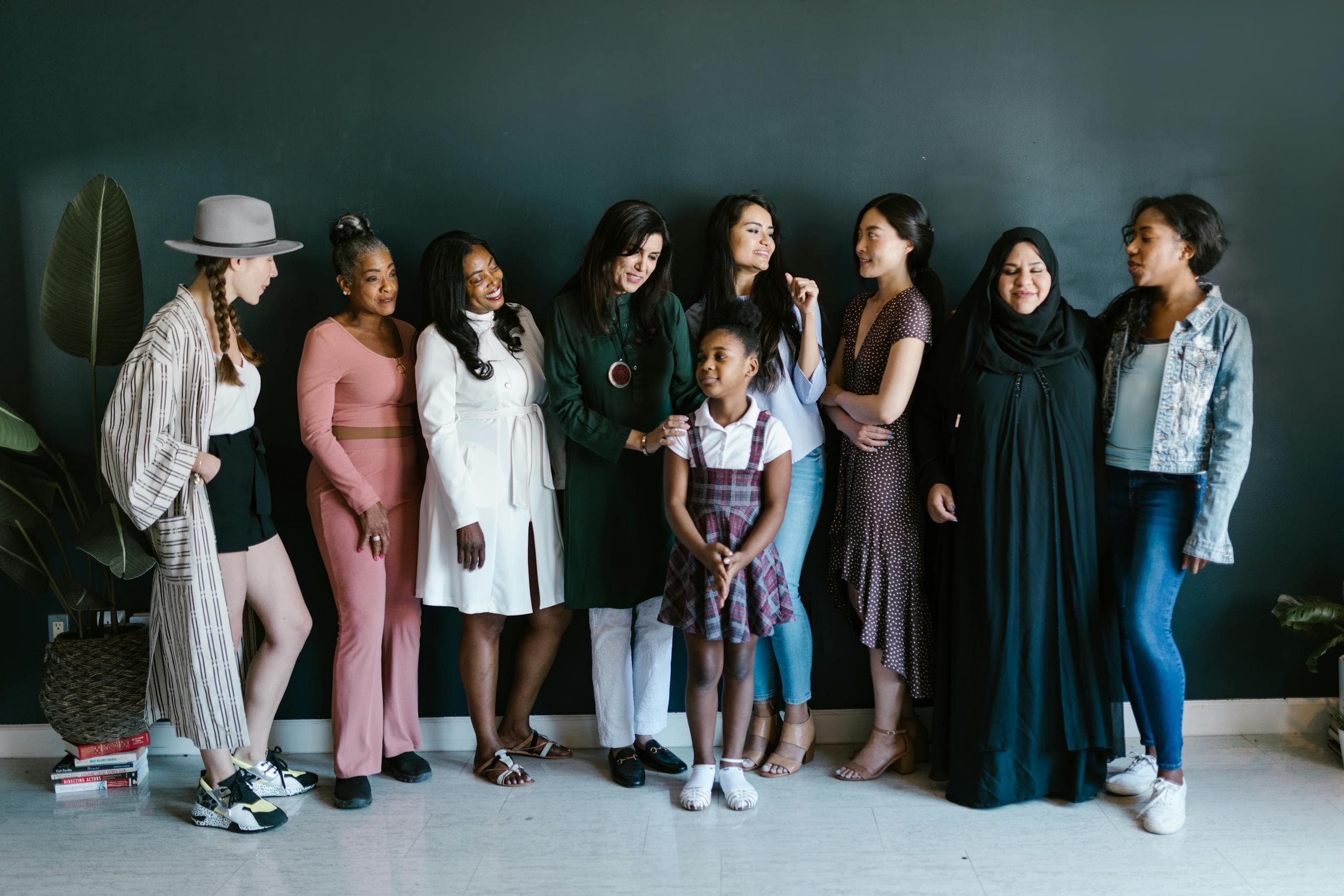 A diverse group of women entrepreneurs standing together
